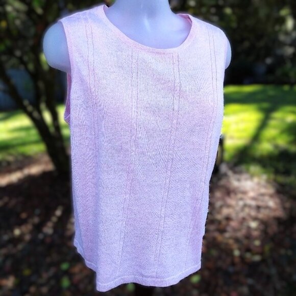 Sleeveless  Pink Sweater EUC 18 20 - Picture 1 of 5